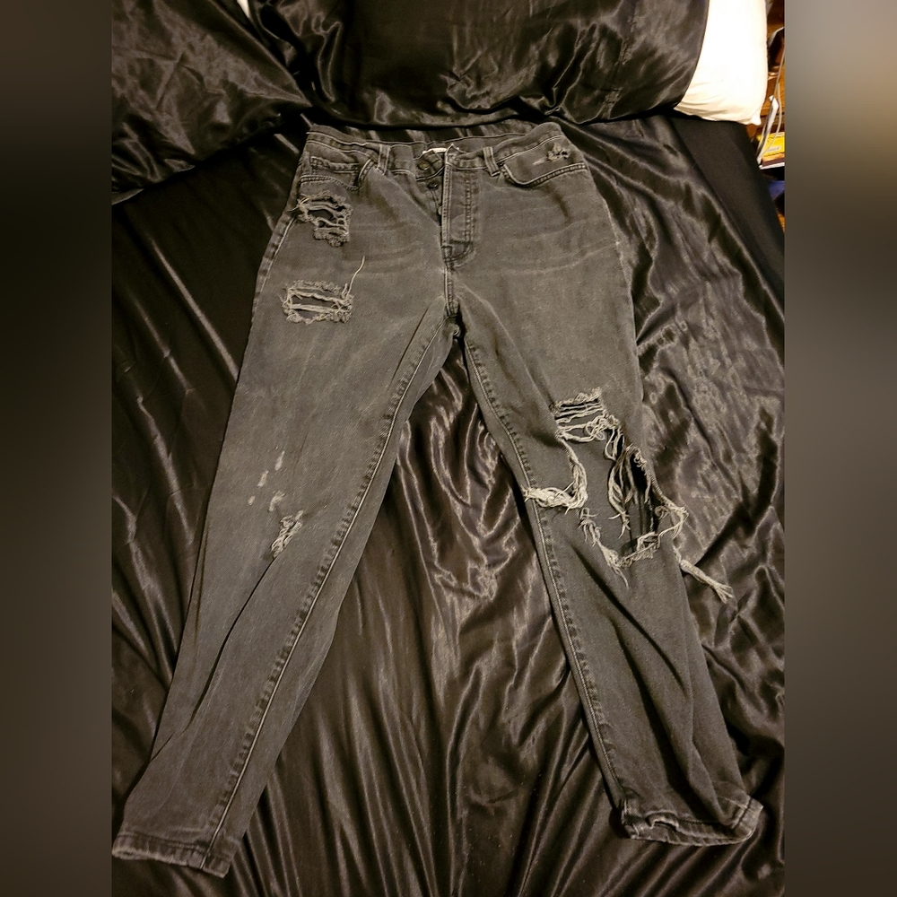 ripped black jeans